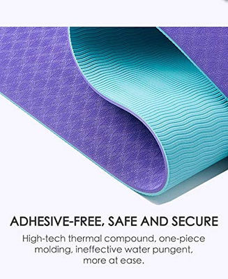 l'OEM inodore de tapis d'exercice de bande de 15mm a imprimé le logo facile nettoient