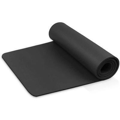 Tapis de yoga de la forme physique NBR de couleur solide d'OEM 183cm 10mm pour l'exercice de Pilate