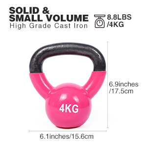 Formation solide Kettlebell de force de fonte de corps de rose pour la séance d'entraînement à la maison de gymnase 3
