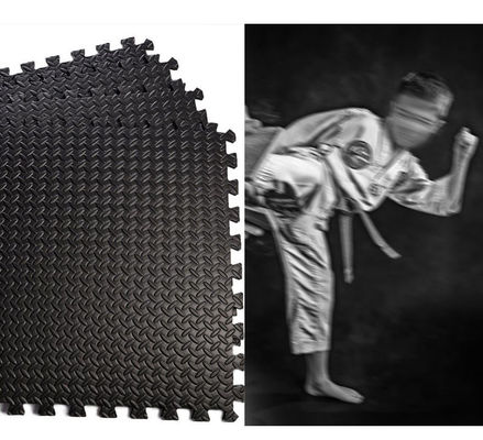 Glissez non l'exercice noir Mat With de puzzle 1/2 » EVA Foam Interlocking Tiles épaisse supplémentaire