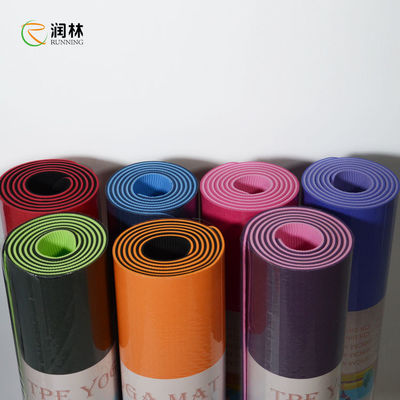 Le matériel de bande de tapis de yoga de forme physique de Pilates glissent non le GV a certifié 1/4&quot; épais