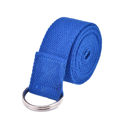 Le bout droit de D Ring Cotton Belt Loops Fitness réunit la courroie faite sur commande de yoga réglable