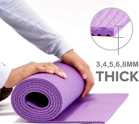 Yoga imprimé fait sur commande en caoutchouc Mat Printing Fitness Equipment de PVC d'exercice épais