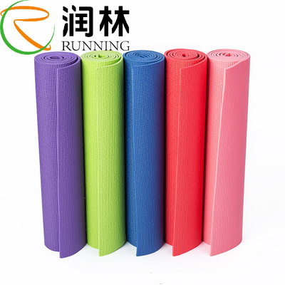 Extension à haute densité Mat Linen Yoga Mat de PVC de prévention de dérapage