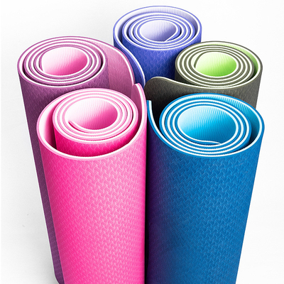 Yoga à une seule couche Mat Custom Logo de bande de double couche 6 millimètres pour des programmes test de yoga