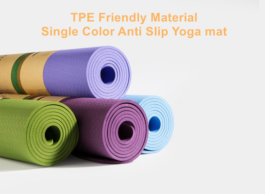 Yoga à la maison Mat Anti Skid 1830 * 610 * 6mm écologiques de bande d'exercice