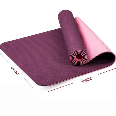 Adapté aux besoins du client imprimant le yoga Mat Single Color de bande 6mm pour la forme physique